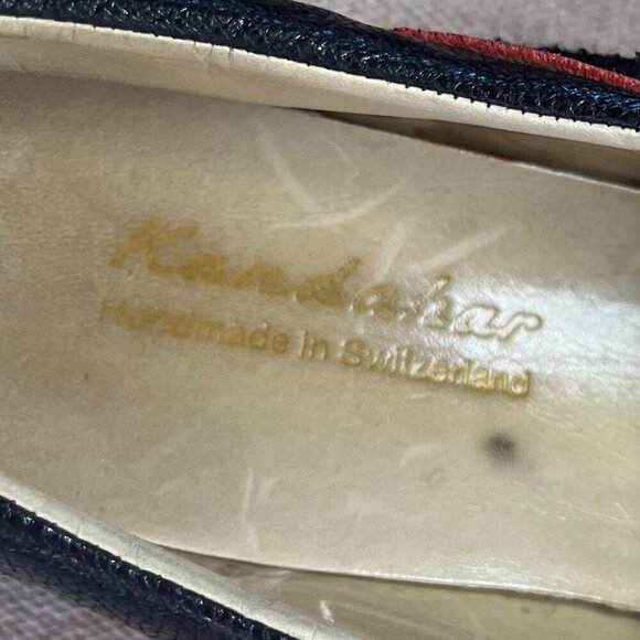 Kandahar Made In Switzerland Red Suede Leather Loafer Shoes Sz 8 - 8.5 - Picture 10 of 10
